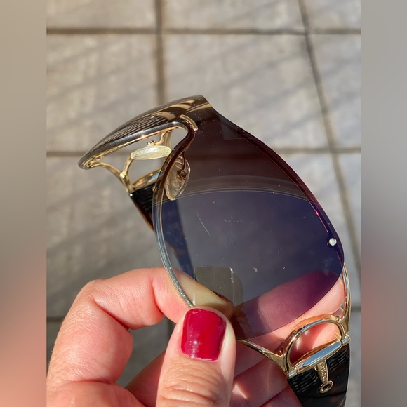 Vintage GG 2764/S Gucci HorseBit Oversized Wrap Around Tortoiseshell Sunglasses - Picture 7 of 11